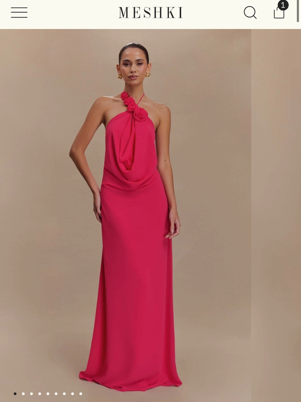 Meshki Rosalia Dress in Raspberry - Picture 1 of 5